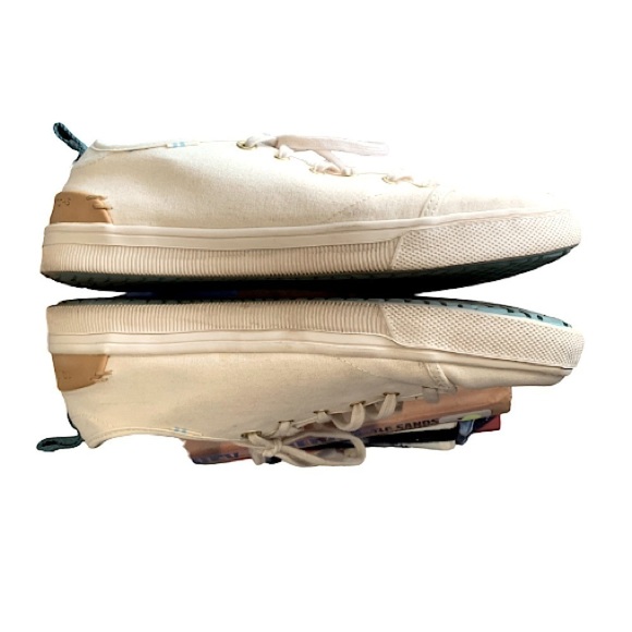 TOMS Birch Heritage Travel Lite Canvas Lace Up Sneaker Size 9 Natural Canvas - Picture 13 of 16